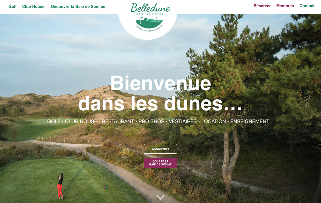 site du golf de belle dune